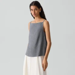 Apron Top in Fluid Linen