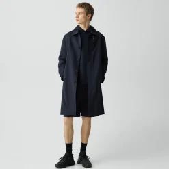 Balmacaan Coat in Motion Wool