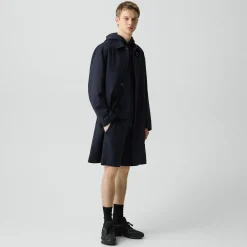 Balmacaan Coat in Motion Wool