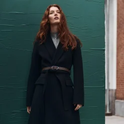 Belted Coat in Double-Face Wool-Cashmere