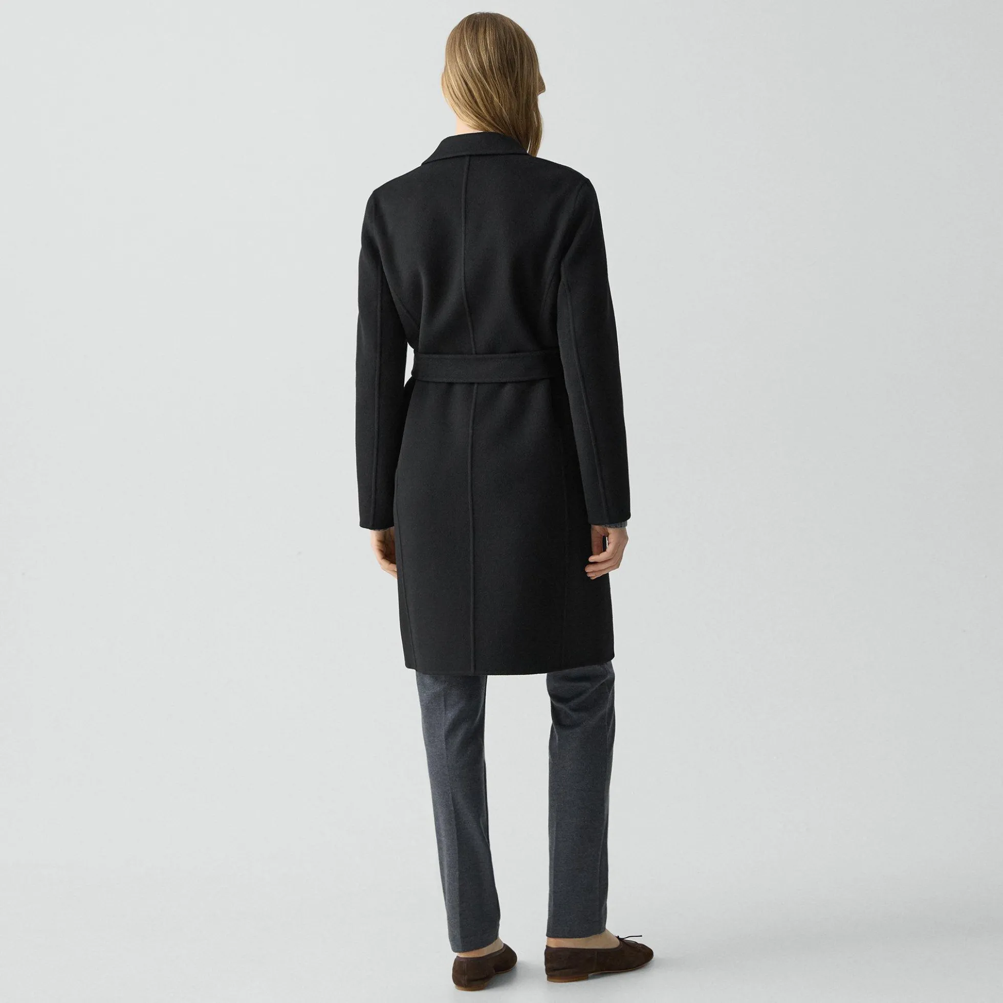 Belted Coat in Double-Face Wool-Cashmere
