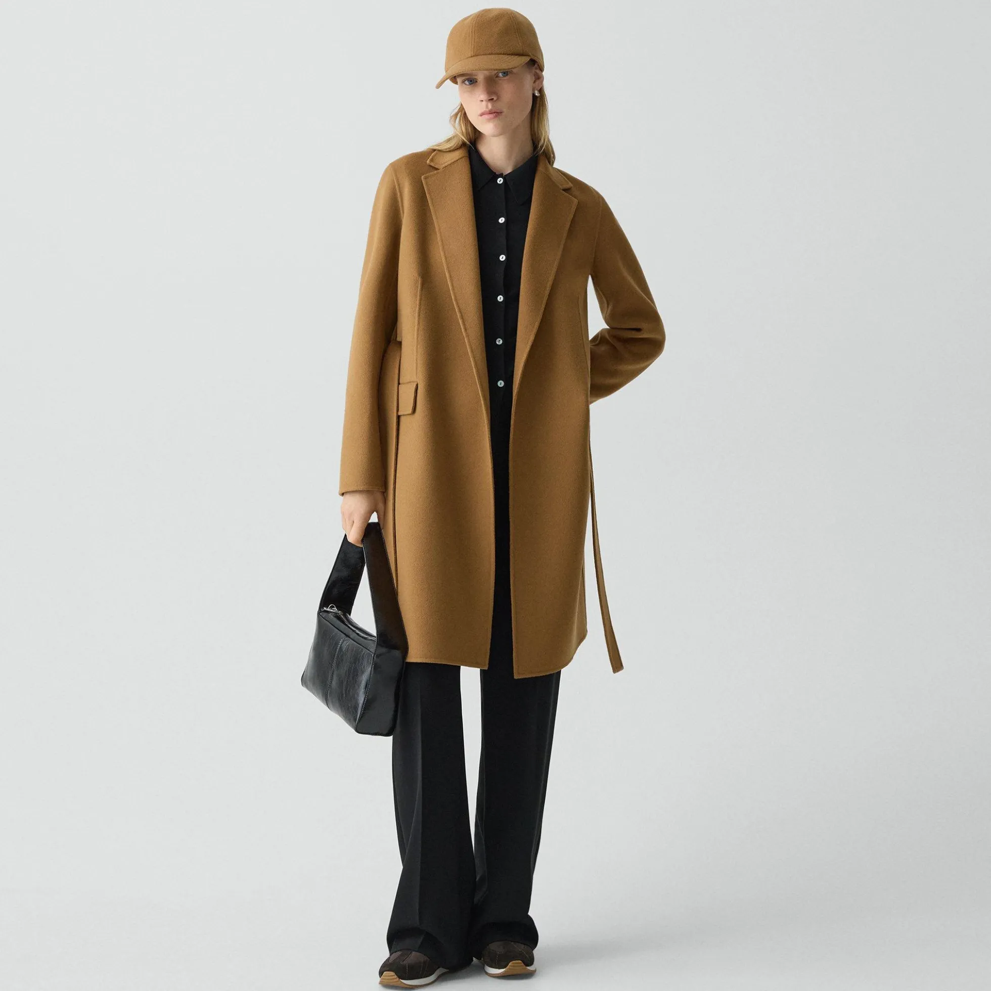 Belted Coat in Double-Face Wool-Cashmere