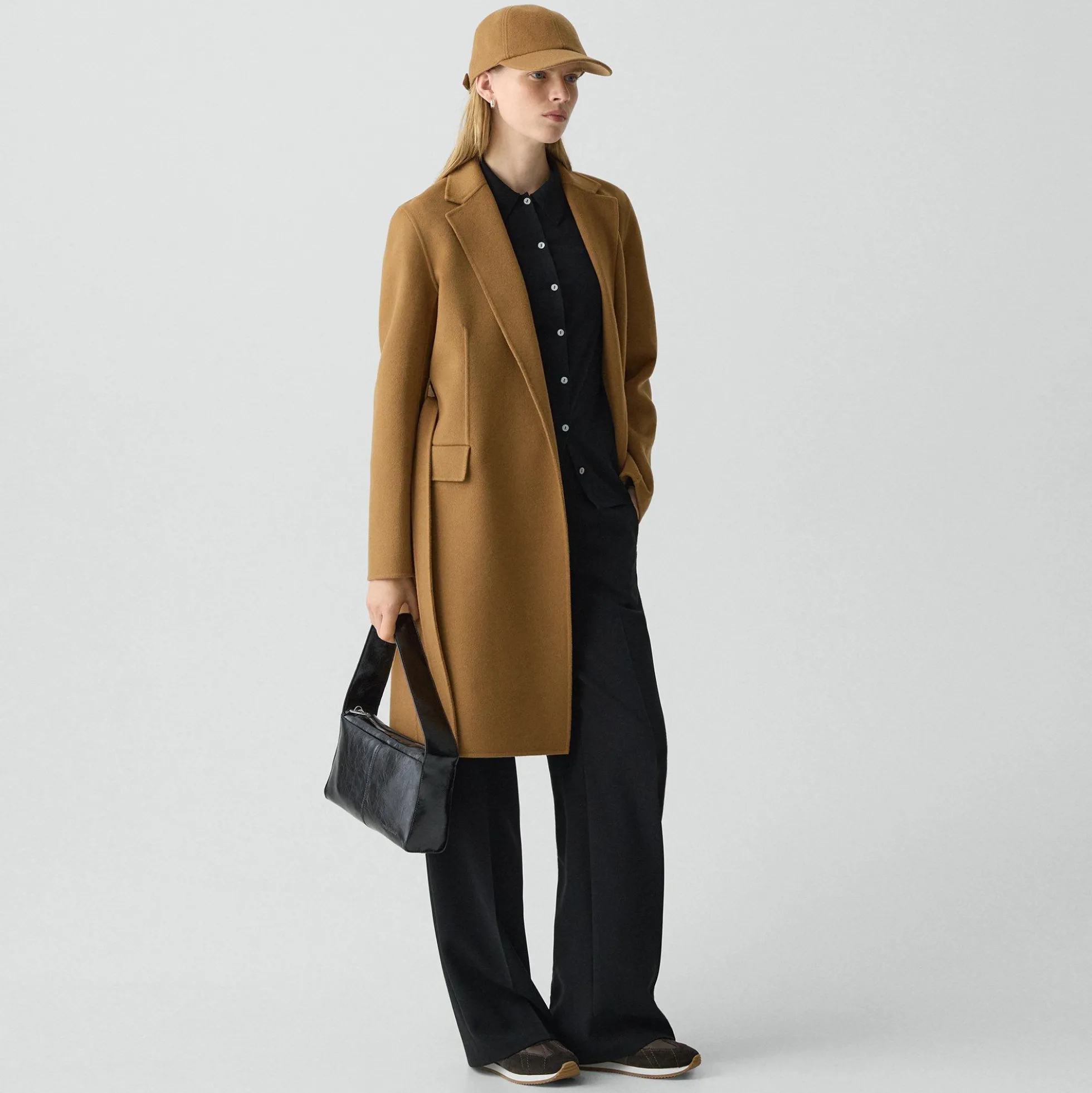 Belted Coat in Double-Face Wool-Cashmere