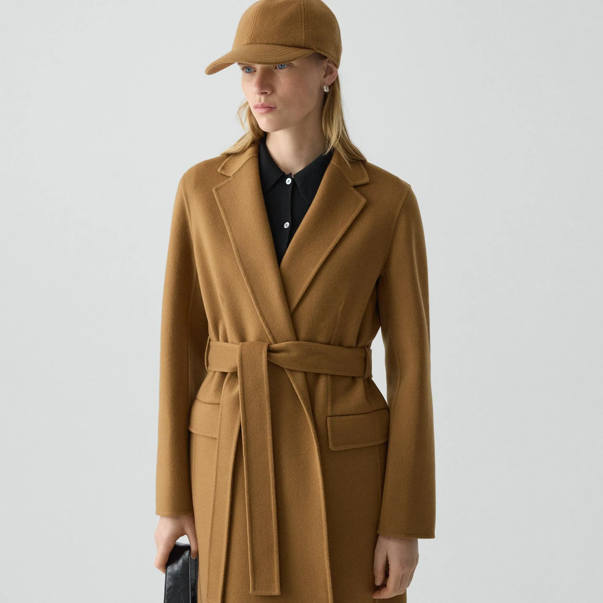 Belted Coat in Double-Face Wool-Cashmere