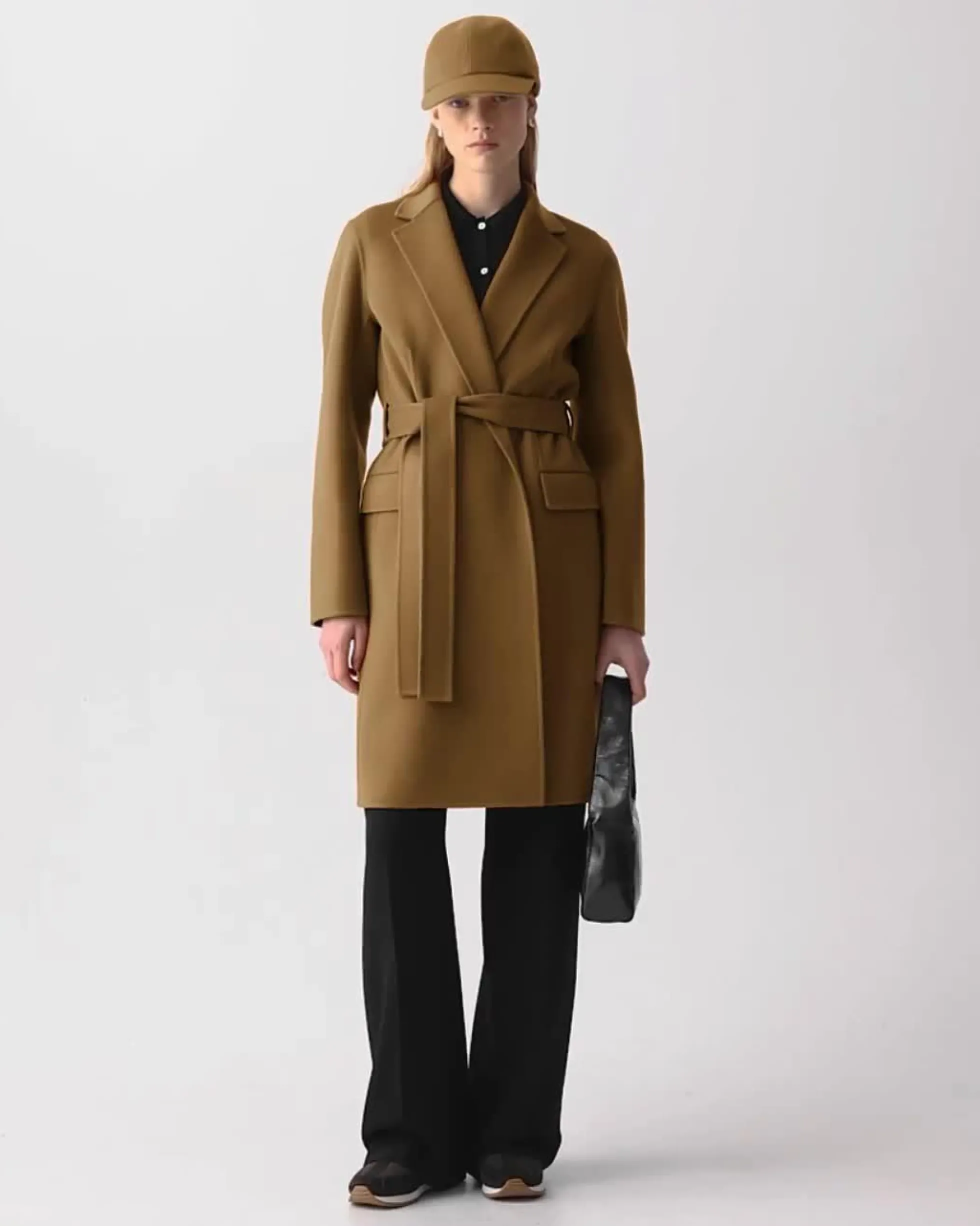 Belted Coat in Double-Face Wool-Cashmere