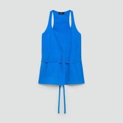 Belted Halter Top in Relaxed Silk