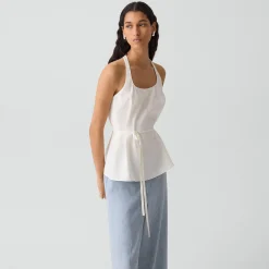 Belted Halter Top in Relaxed Silk