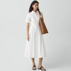 Belted Shirt Dress in Good Poplin