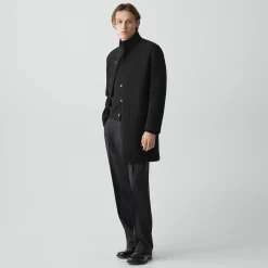Belvin Coat in Textured Wool-Blend Melton