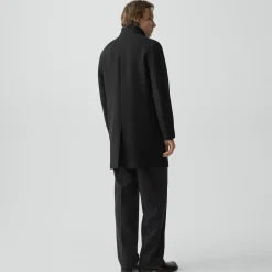 Belvin Coat in Textured Wool-Blend Melton