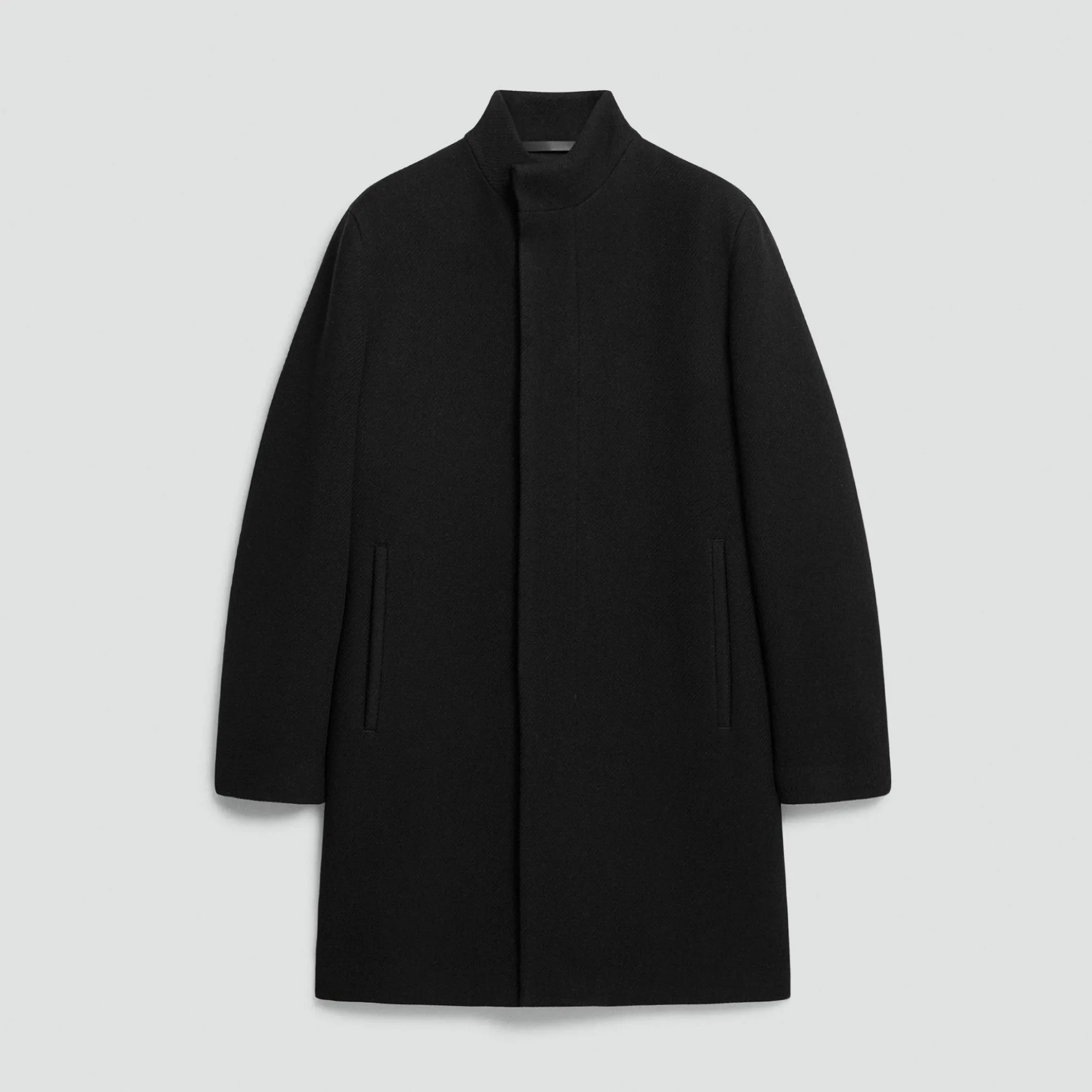Belvin Coat in Textured Wool-Blend Melton