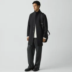 Belvin Coat in Textured Wool-Blend Melton