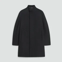Belvin Coat in Textured Wool-Blend Melton