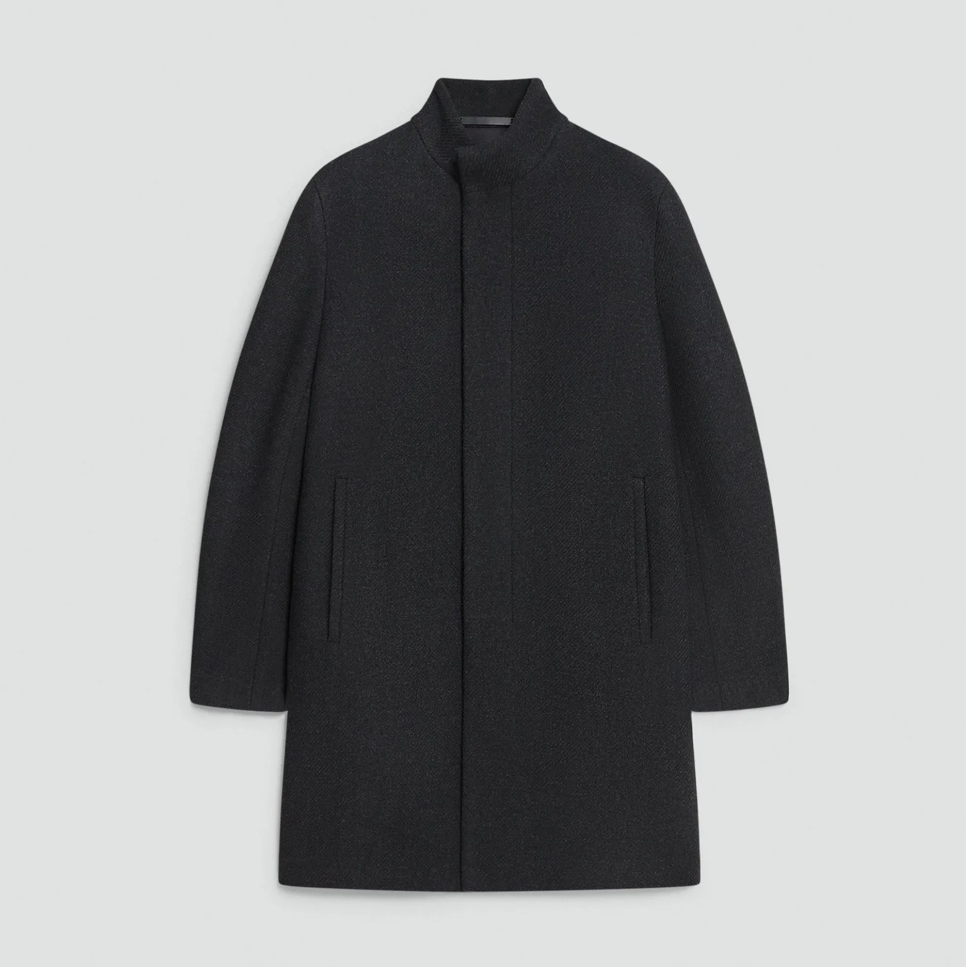 Belvin Coat in Textured Wool-Blend Melton