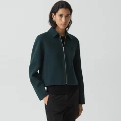 Blouson Jacket in Double-Face Wool-Cashmere