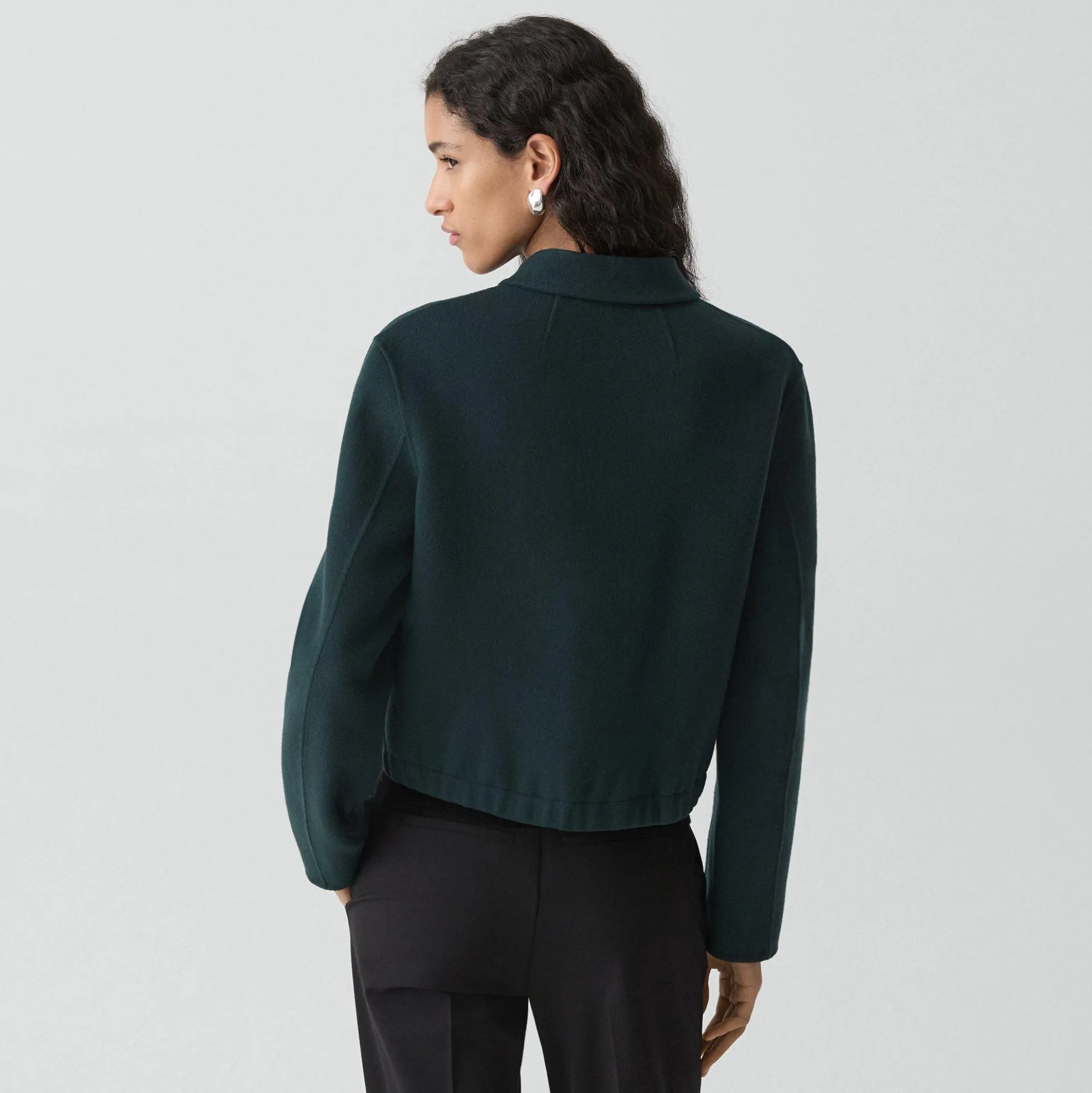 Blouson Jacket in Double-Face Wool-Cashmere