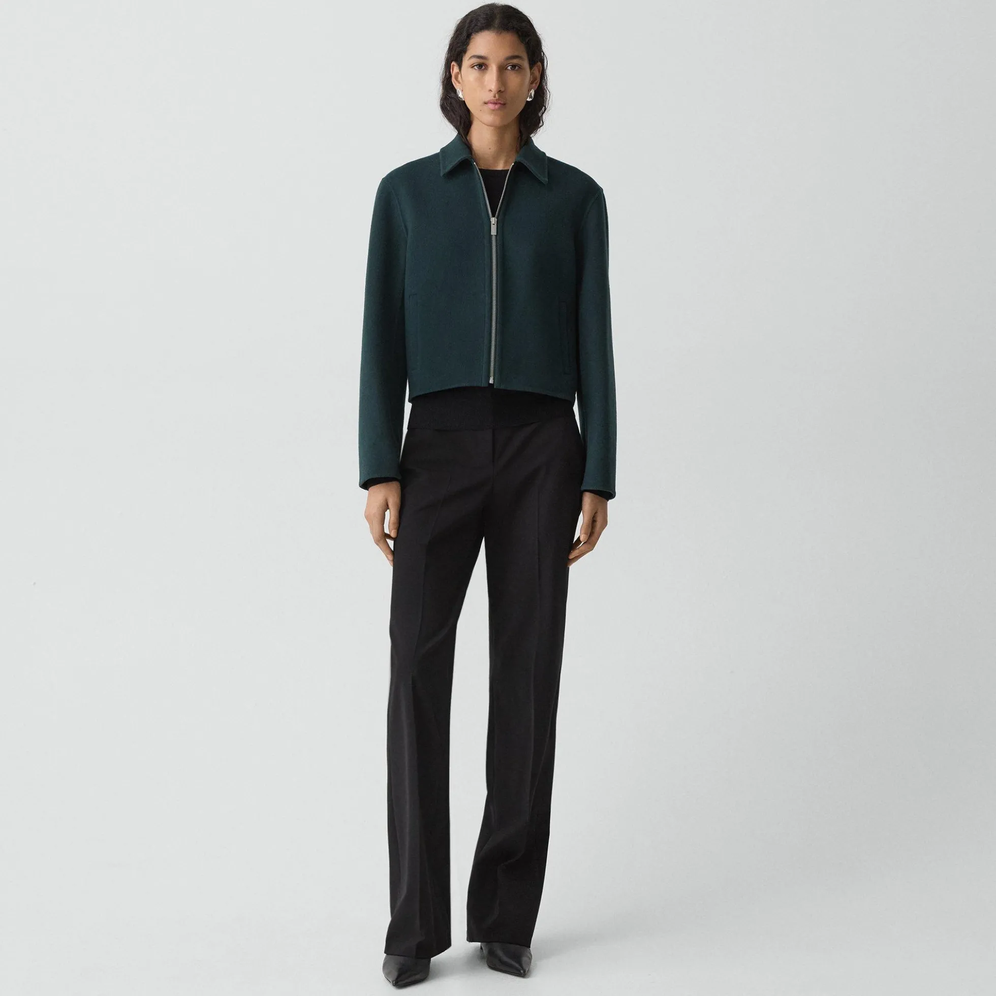 Blouson Jacket in Double-Face Wool-Cashmere