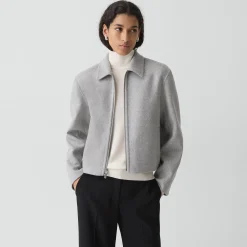 Blouson Jacket in Double-Face Wool-Cashmere