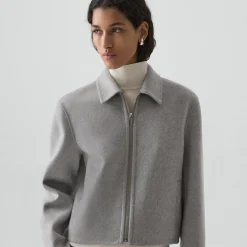 Blouson Jacket in Double-Face Wool-Cashmere