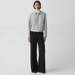 Blouson Jacket in Double-Face Wool-Cashmere