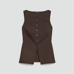 Boatneck Cutaway Top in Good Linen