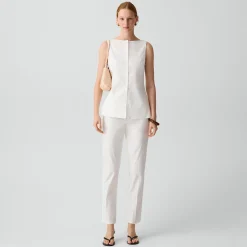 Boatneck Cutaway Top in Good Linen
