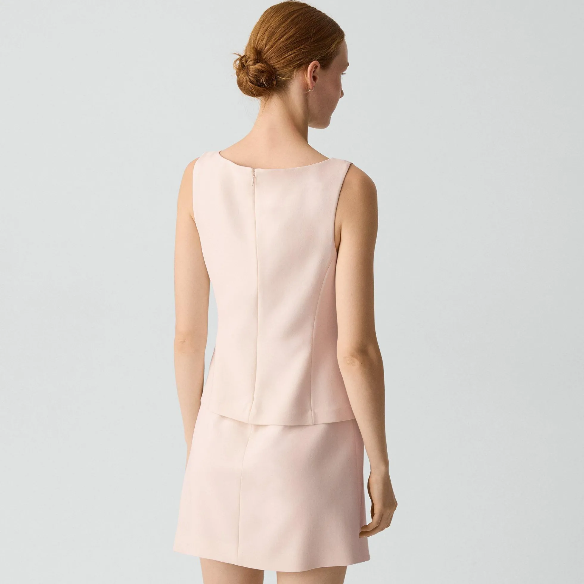 Boatneck Mini Dress in Admiral Crepe