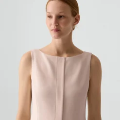 Boatneck Mini Dress in Admiral Crepe