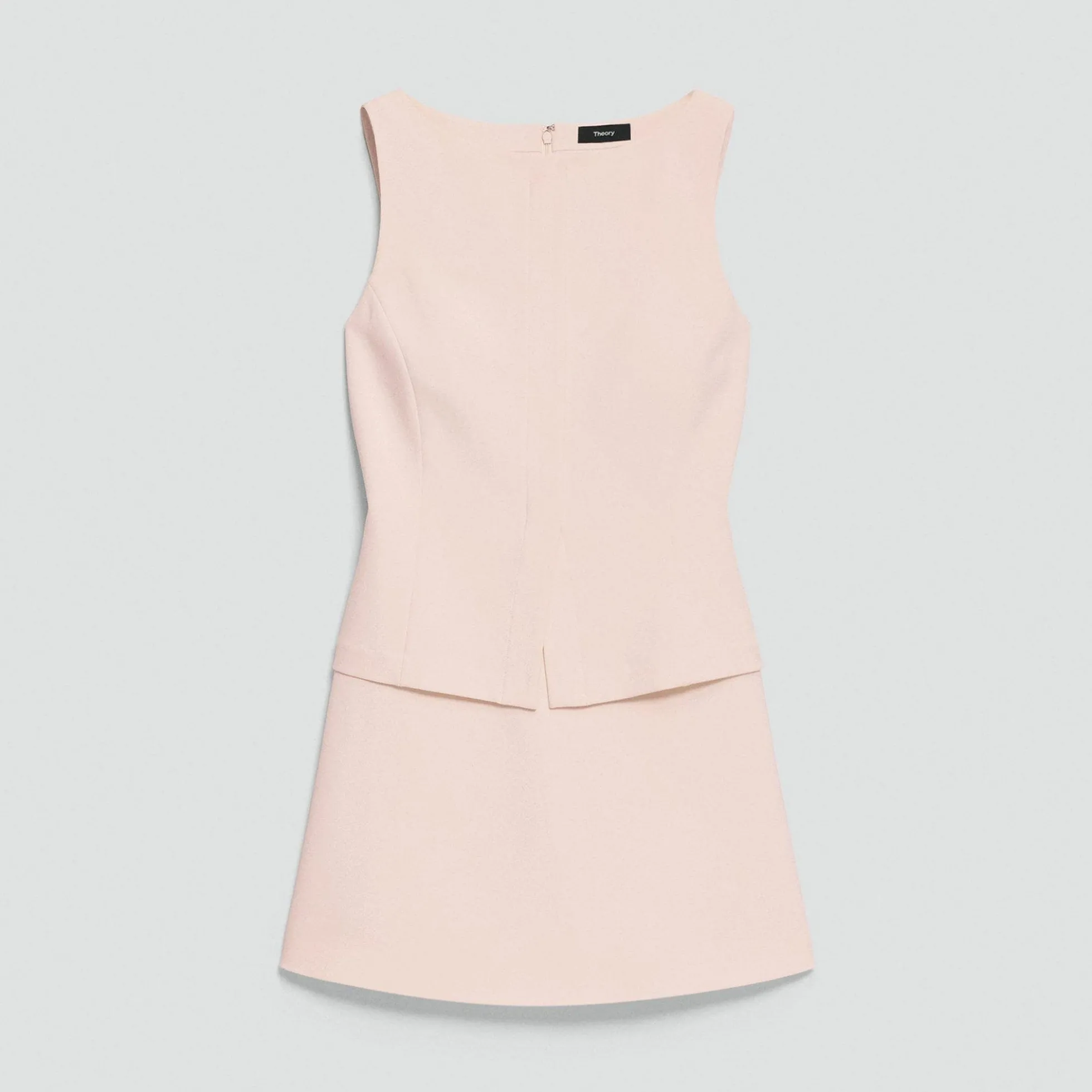 Boatneck Mini Dress in Admiral Crepe
