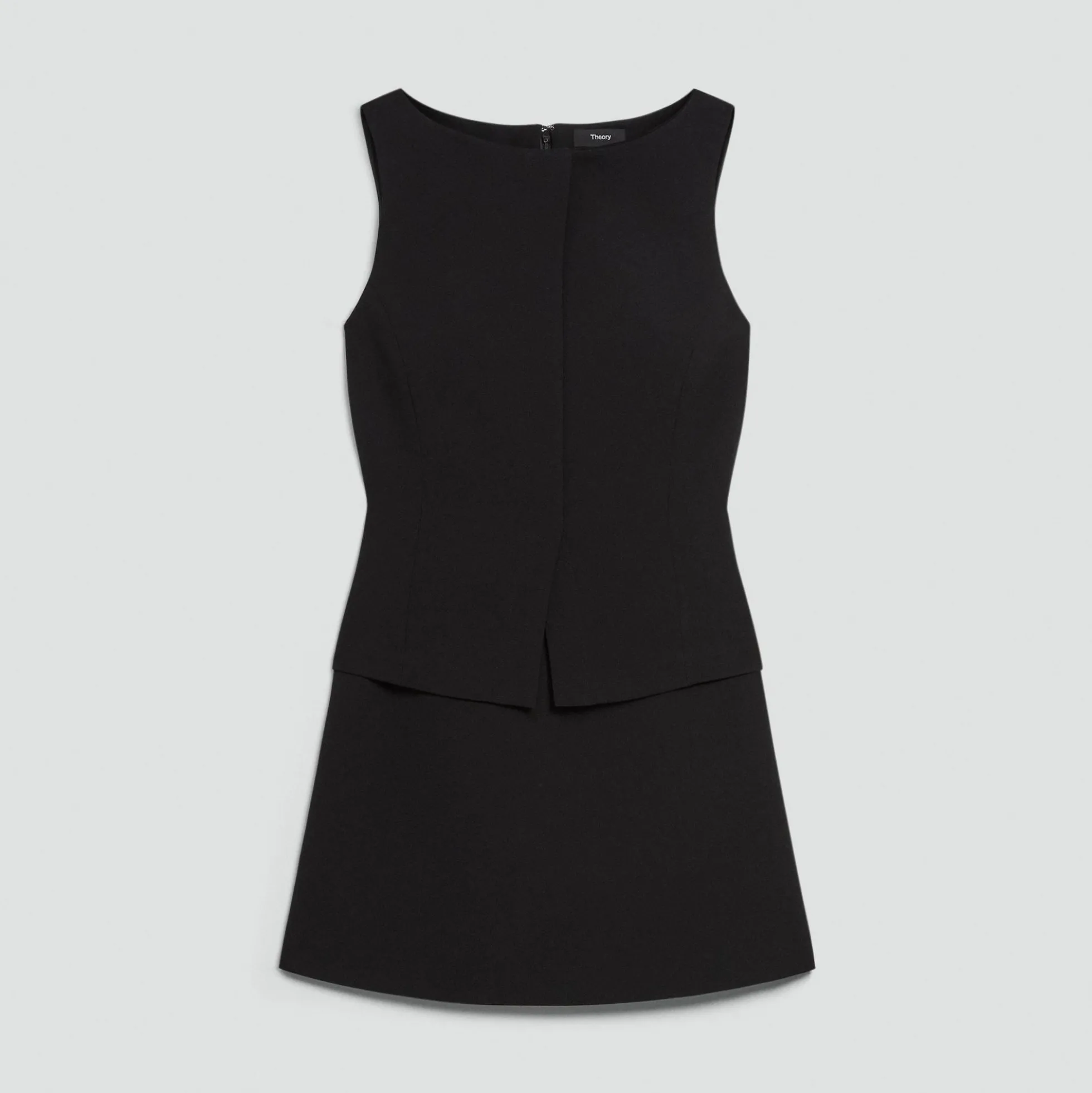 Boatneck Mini Dress in Admiral Crepe