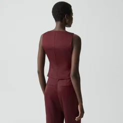 Boatneck Vest in Satin
