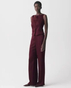 Boatneck Vest in Satin