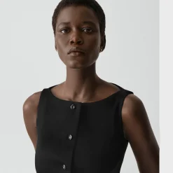 Boatneck Vest in Satin