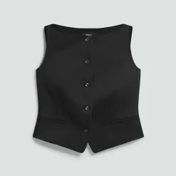 Boatneck Vest in Satin