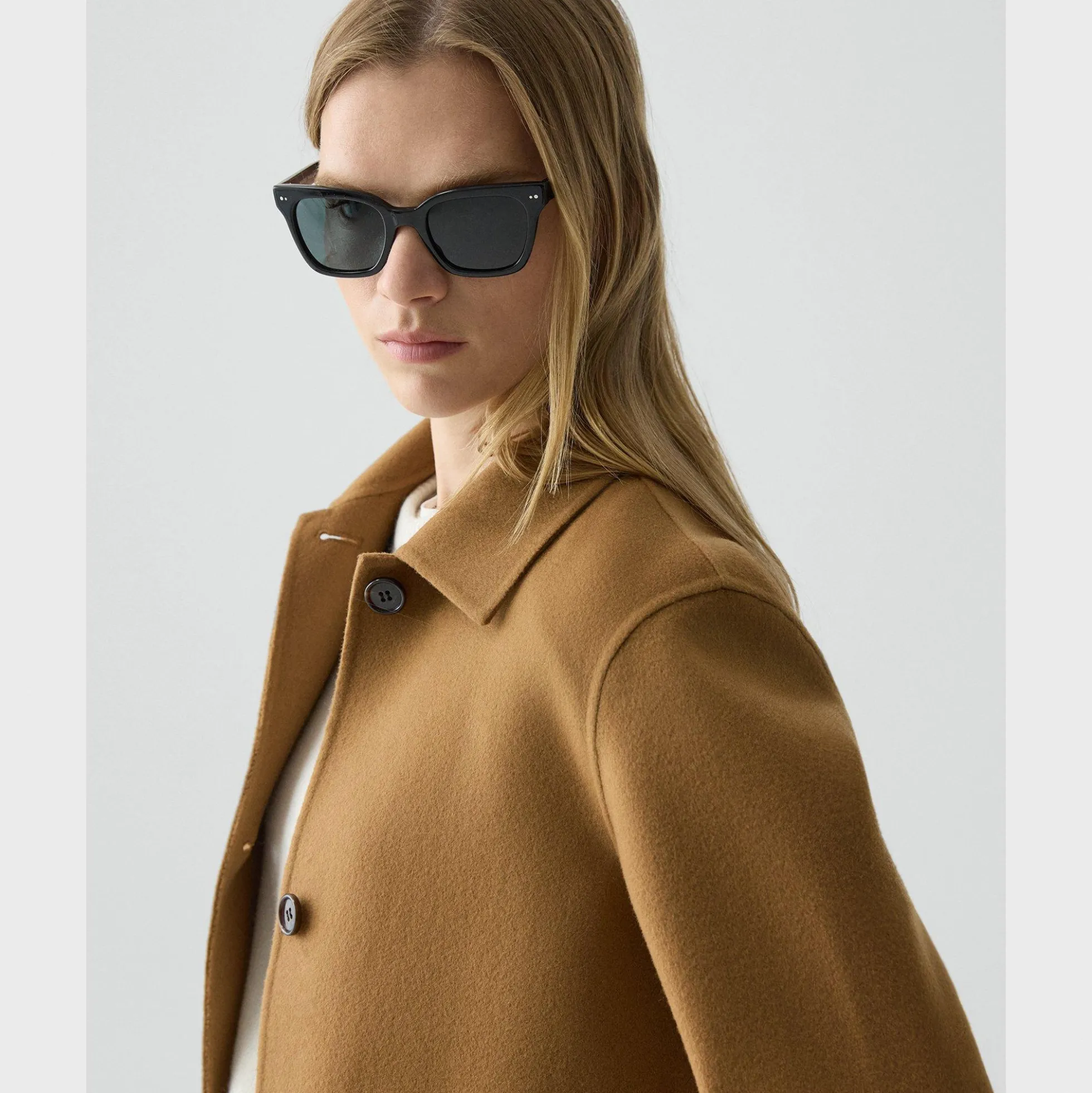 Boxy Cuff Jacket in Double-Face Wool-Cashmere