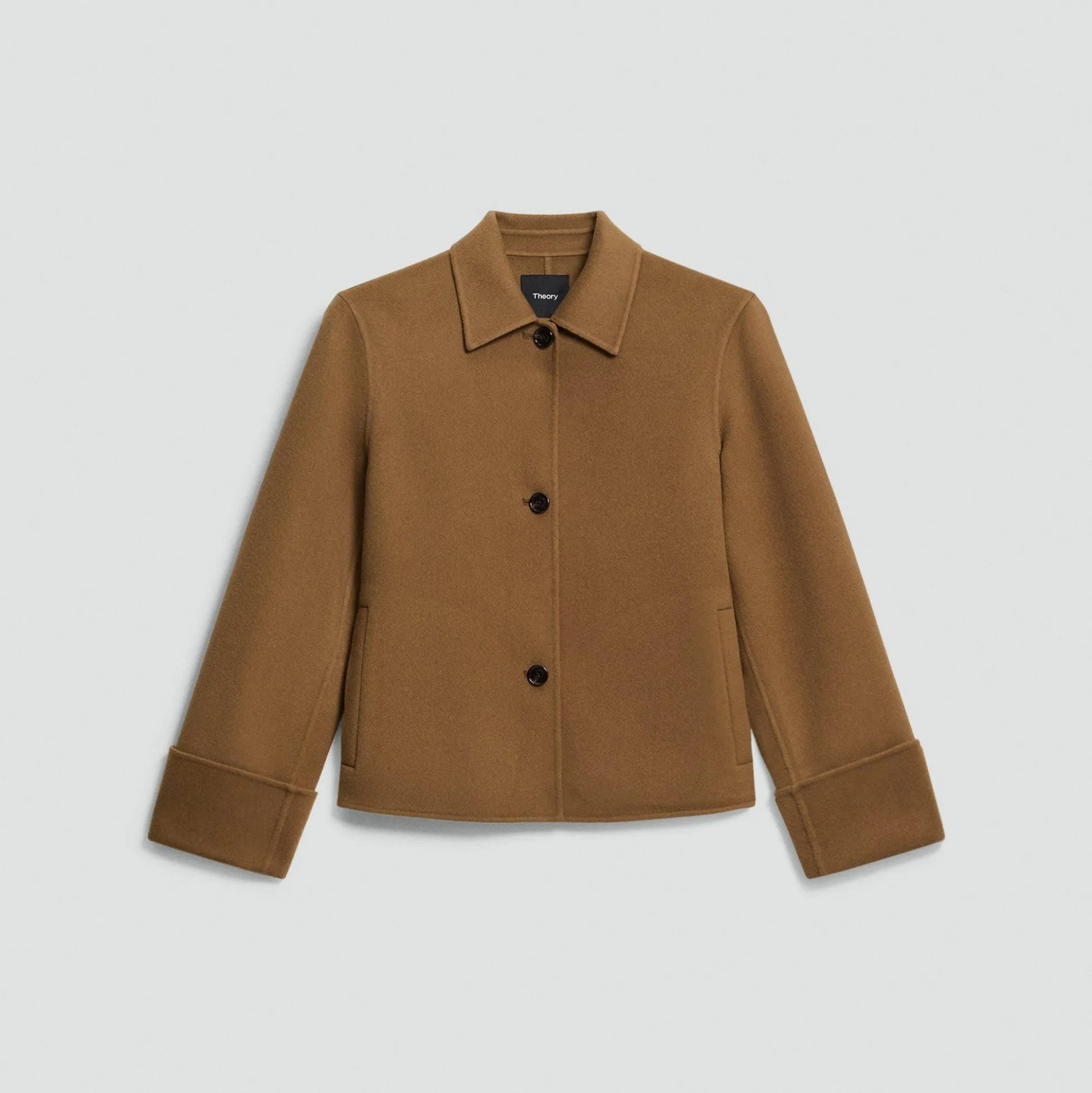 Boxy Cuff Jacket in Double-Face Wool-Cashmere