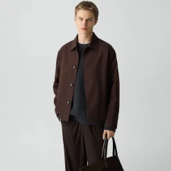 Boxy Jacket in Twill Blend