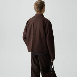 Boxy Jacket in Twill Blend