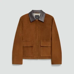 Boxy Patch Pocket Jacket in Suede
