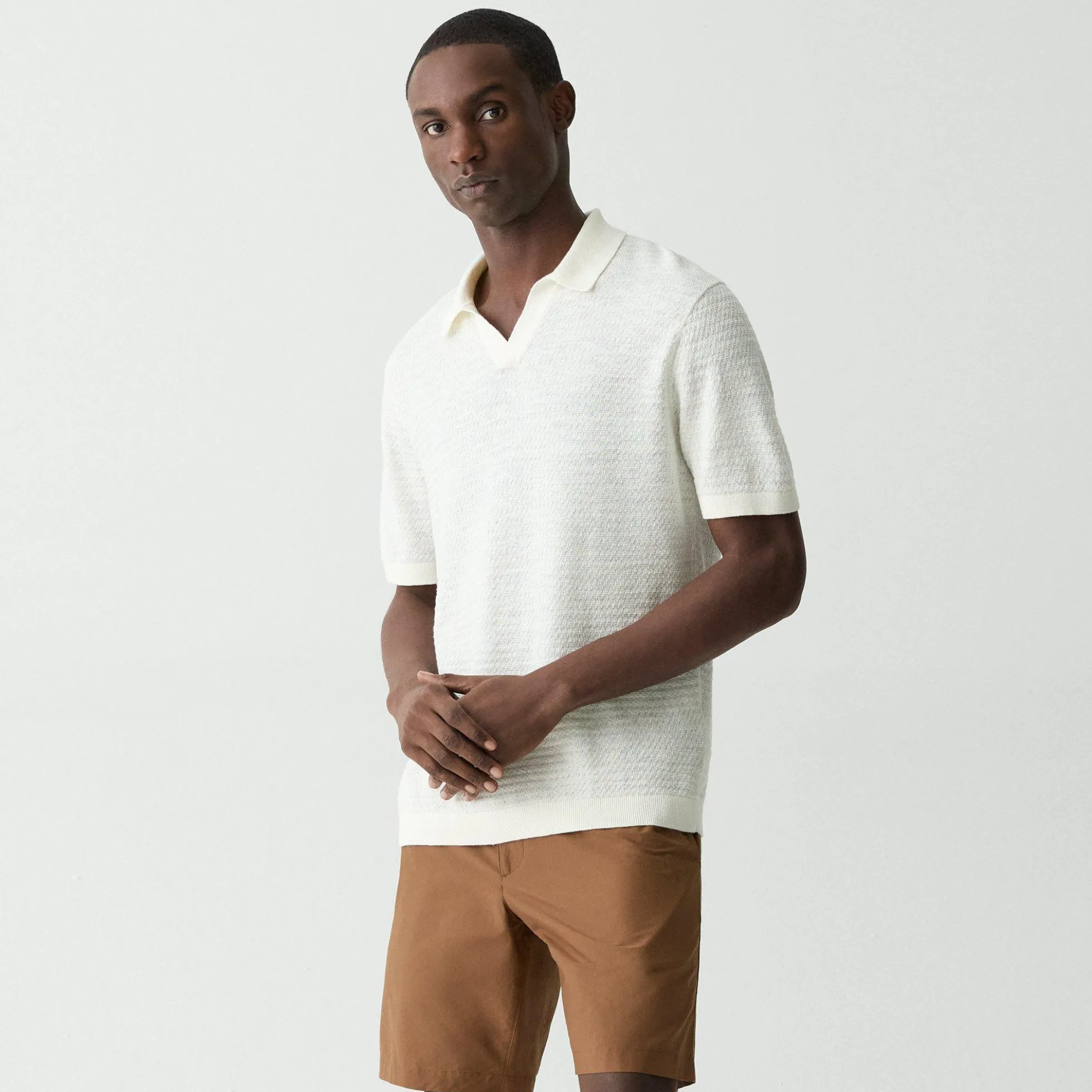 Brenan Polo Shirt in Pacific Linen