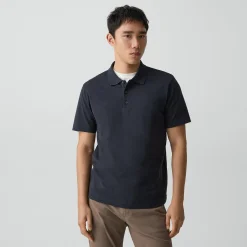 Bron Polo Shirt in Cosmos Slub Cotton