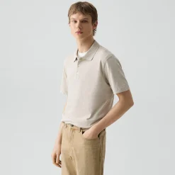 Bron Polo Shirt in Cosmos Slub Cotton