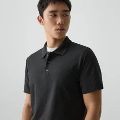 Bron Polo Shirt in Cosmos Slub Cotton