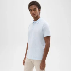 Bron Polo Shirt in Cosmos Slub Cotton