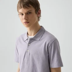 Bron Polo Shirt in Cosmos Slub Cotton