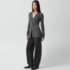 Button-Back Cardigan in Merino Wool