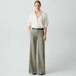 Button-Back Shirt in Relaxed Poplin