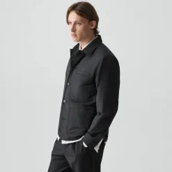 Button-Up Jacket in Motion Nylon