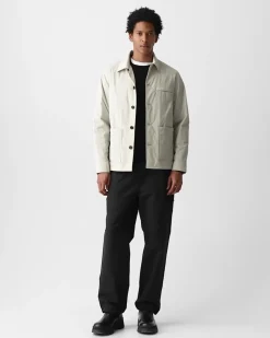 Button-Up Jacket in Motion Nylon