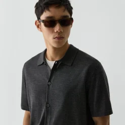 Button-Up Sweater in Regal Wool